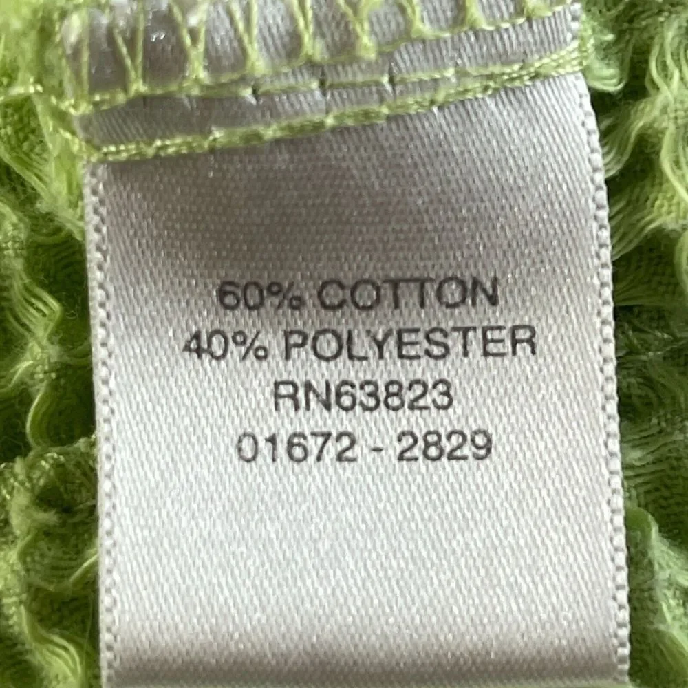 Christopher & Banks Waffle Weave‎ Vest Womens S Green Sleeveless Hooded Full Zip
